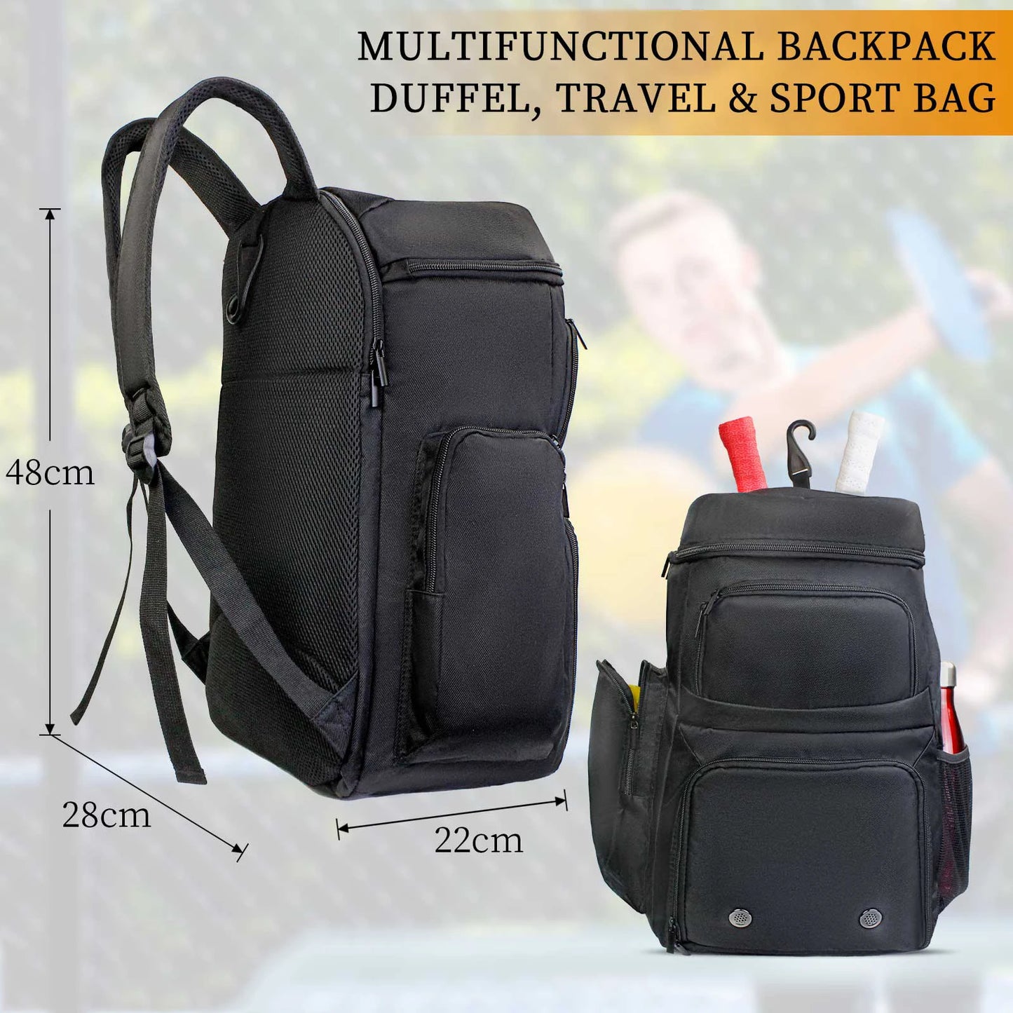 Large Capacity Pickleball Paddle Bag